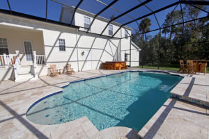 A newly installed pool enclosure