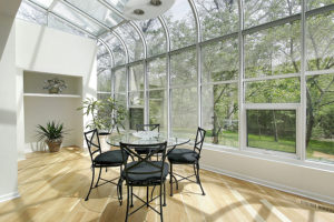 A bright sitting area in a new sunroom