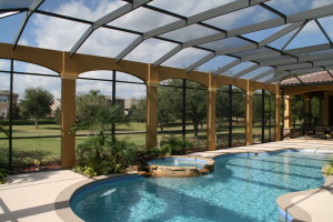 A stylish custom pool enclosure